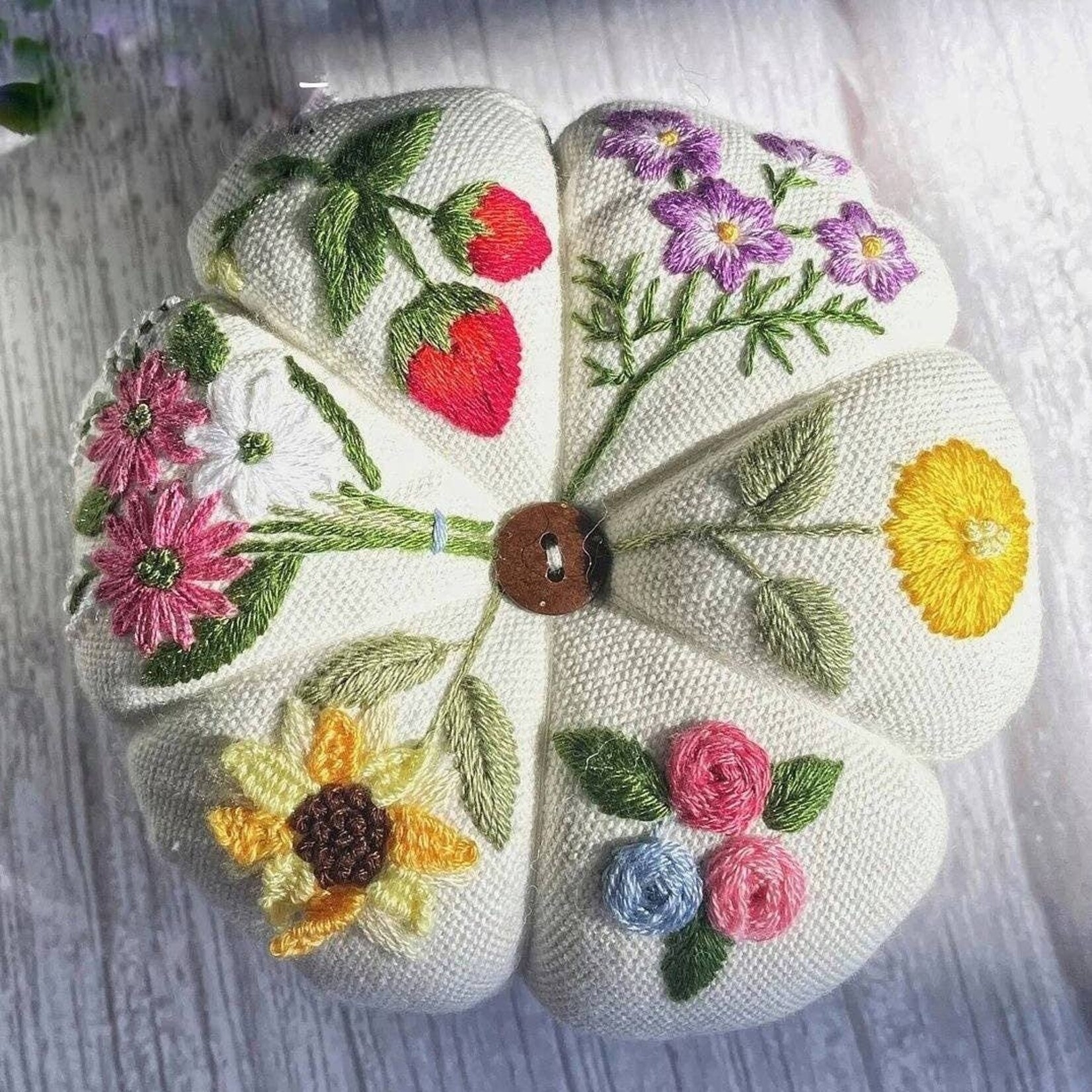 Quince Fables Embroidered Pincushions