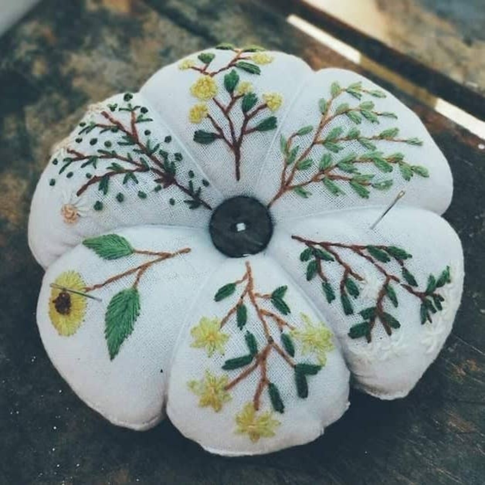 Quince Fables Embroidered Pincushions
