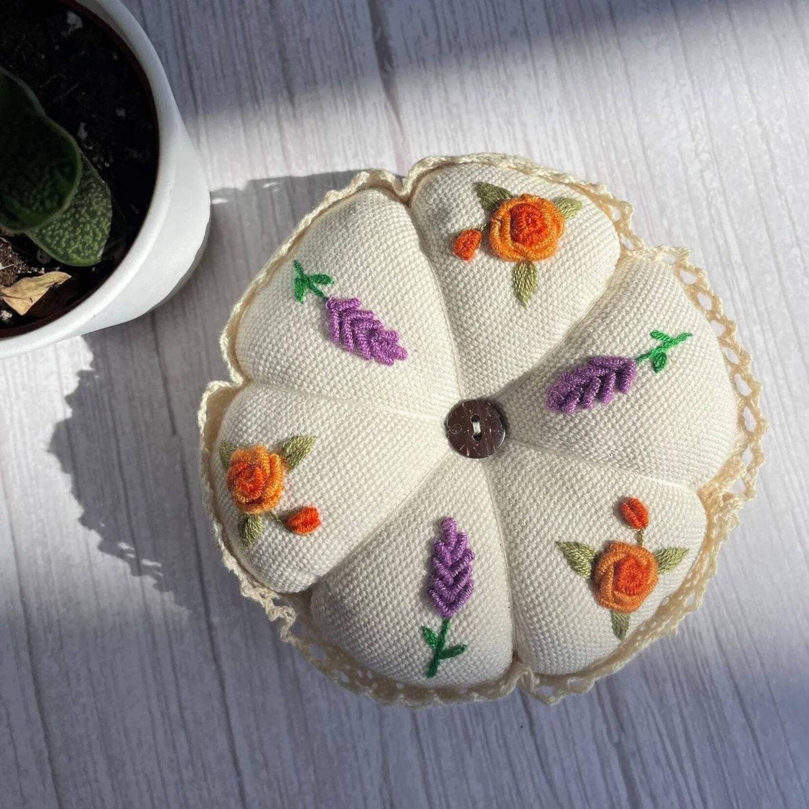 Quince Fables Embroidered Pincushions