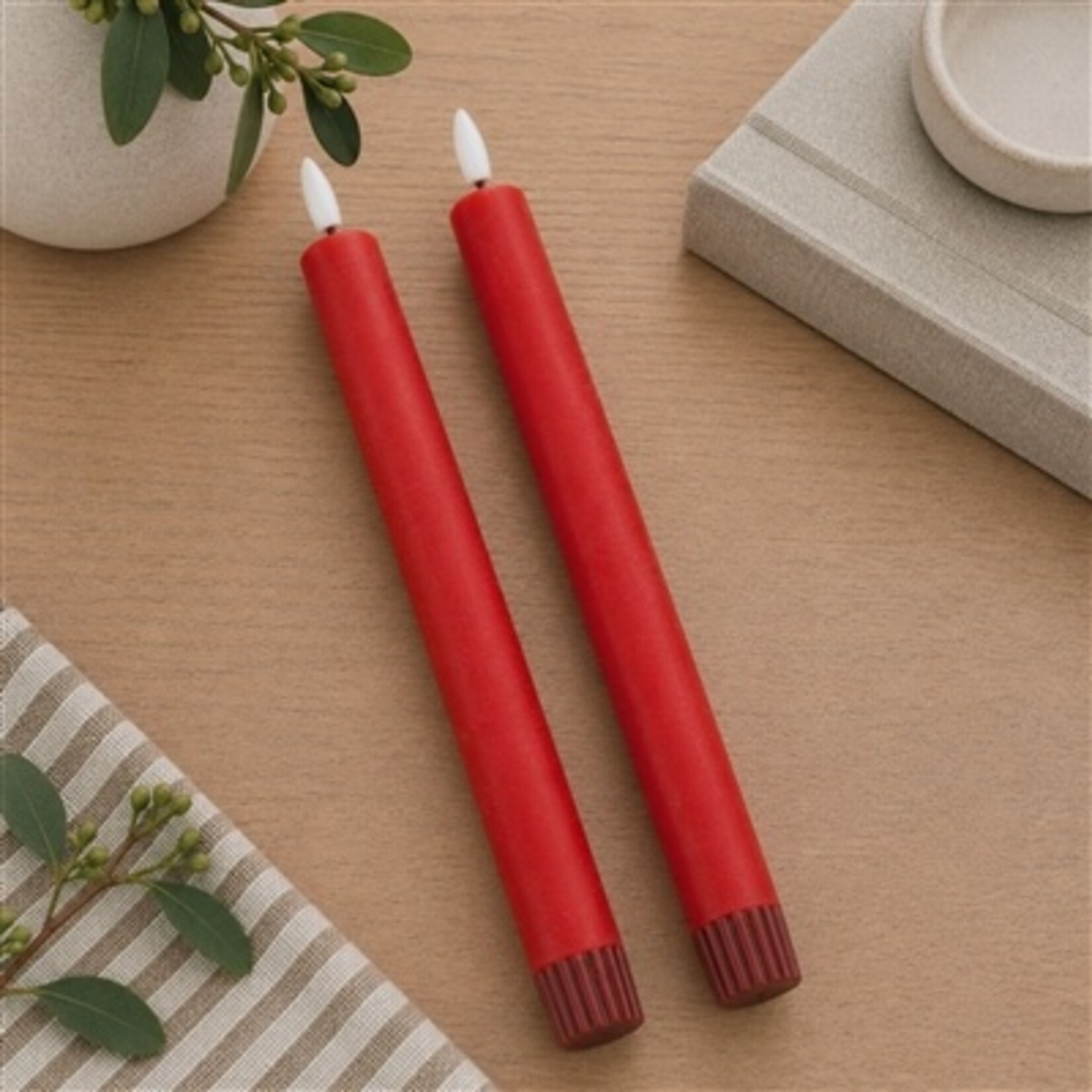 Melrose International Moving Flame Taper Candles (Set of 2)
