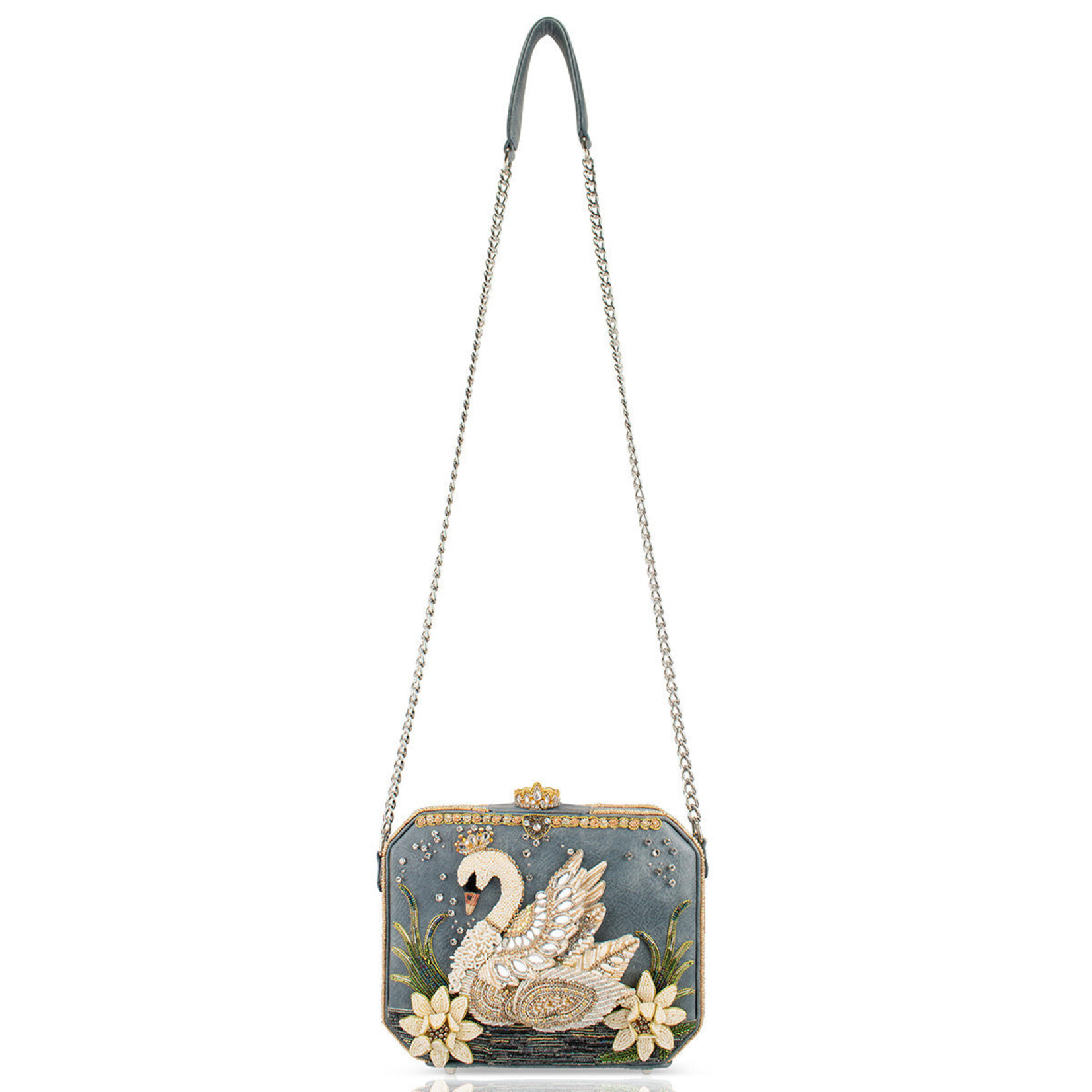 Mary Frances Swan Princess Hard Sided Ivory Swan Handbag