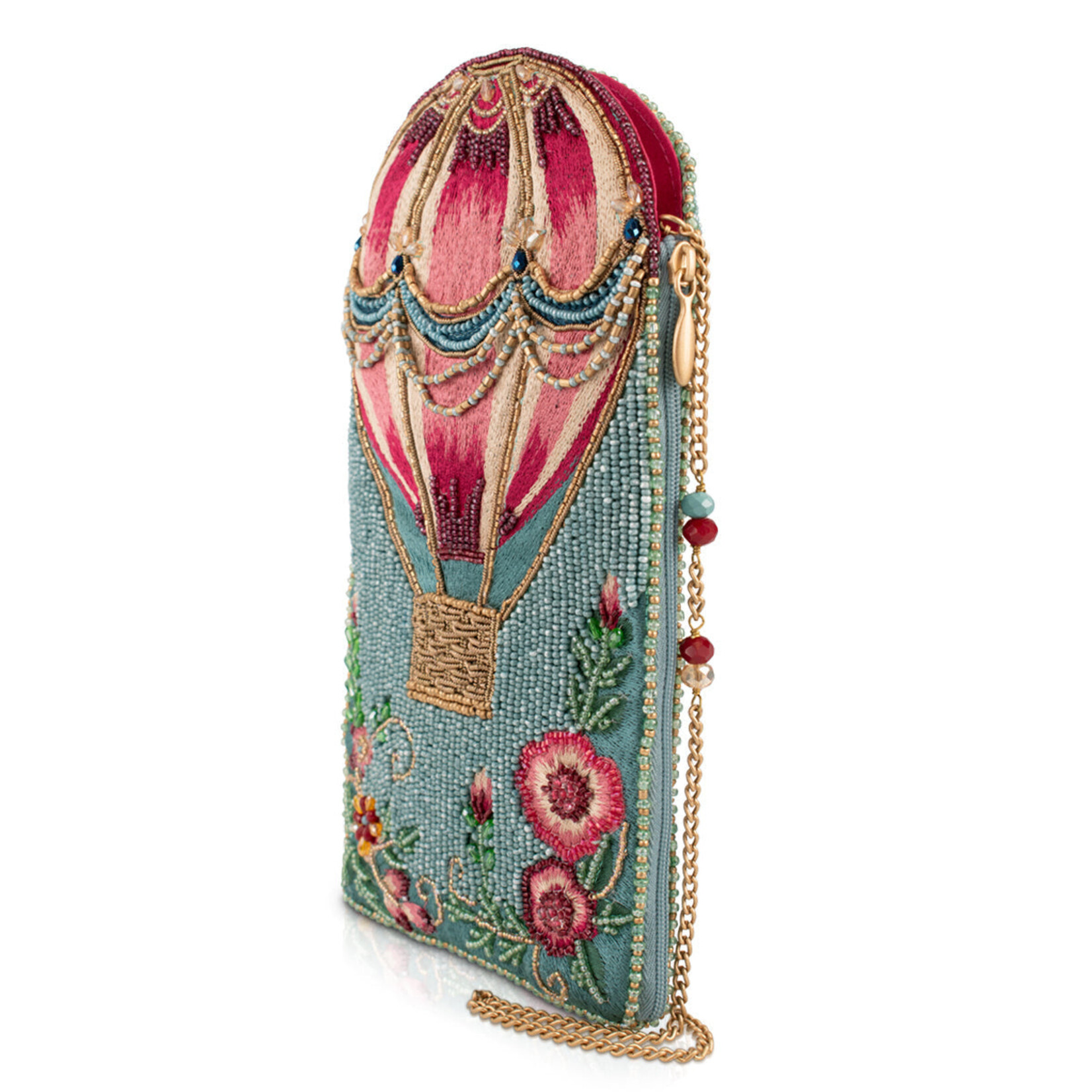 Mary Frances Full of Hot Air Balloon Beaded Crossbody Phone Bag