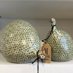 Les Céramiques de Lussan Guinea Fowl Matte Green Spotted White
