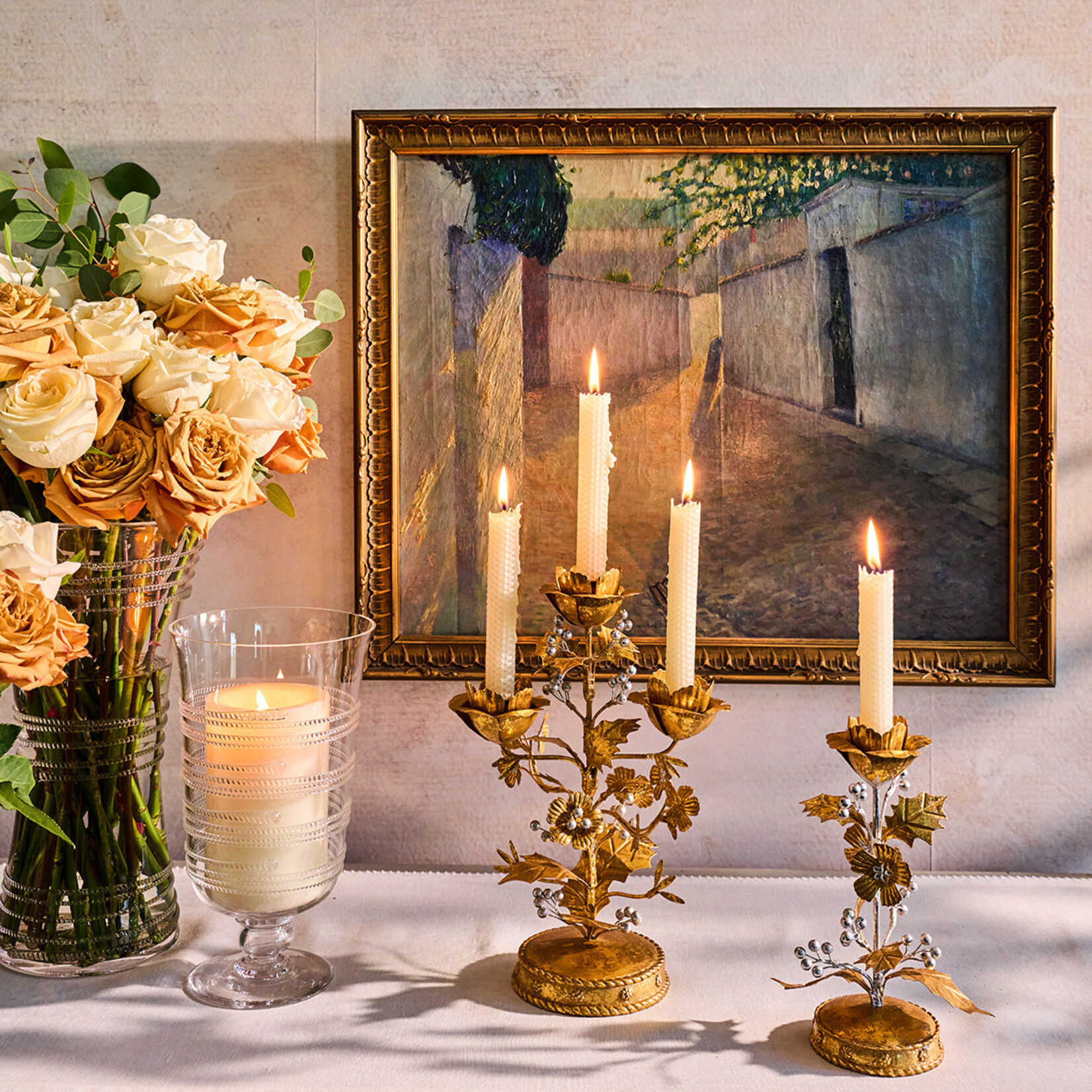 Juliska Forest Walk Holly 13" Centerpiece Candelabra