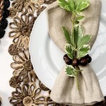 Deborah Rhodes Cocoa Wood Napkin Rings (Set of 4)