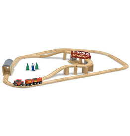 melissa & doug wooden railway set