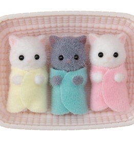 Calico Critters CC Persian Cat Triplets