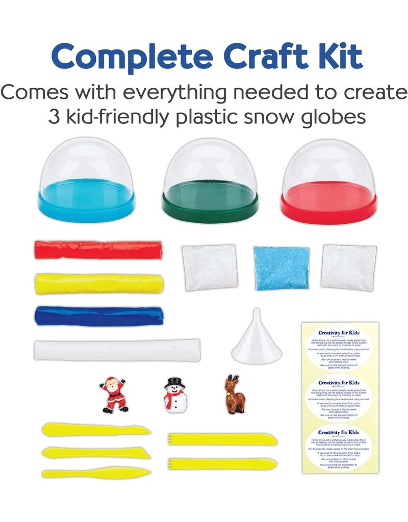 Creativity for Kids Craft Kit Holiday Snow Globes