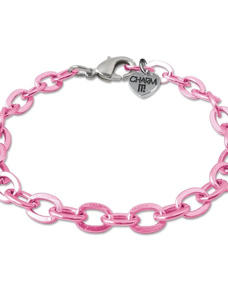 Charm It Charm Bracelet Pink Chain