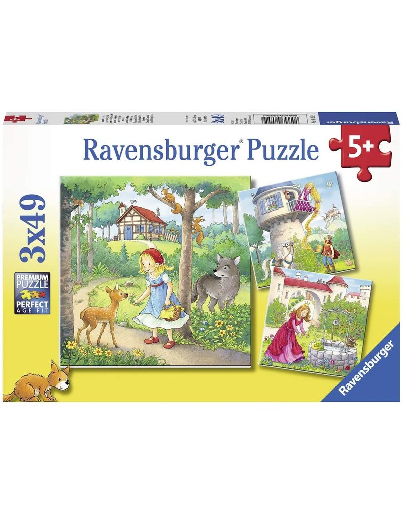 Ravensburger 3x49pc Rapunzel, Red Riding Hood, Frog King