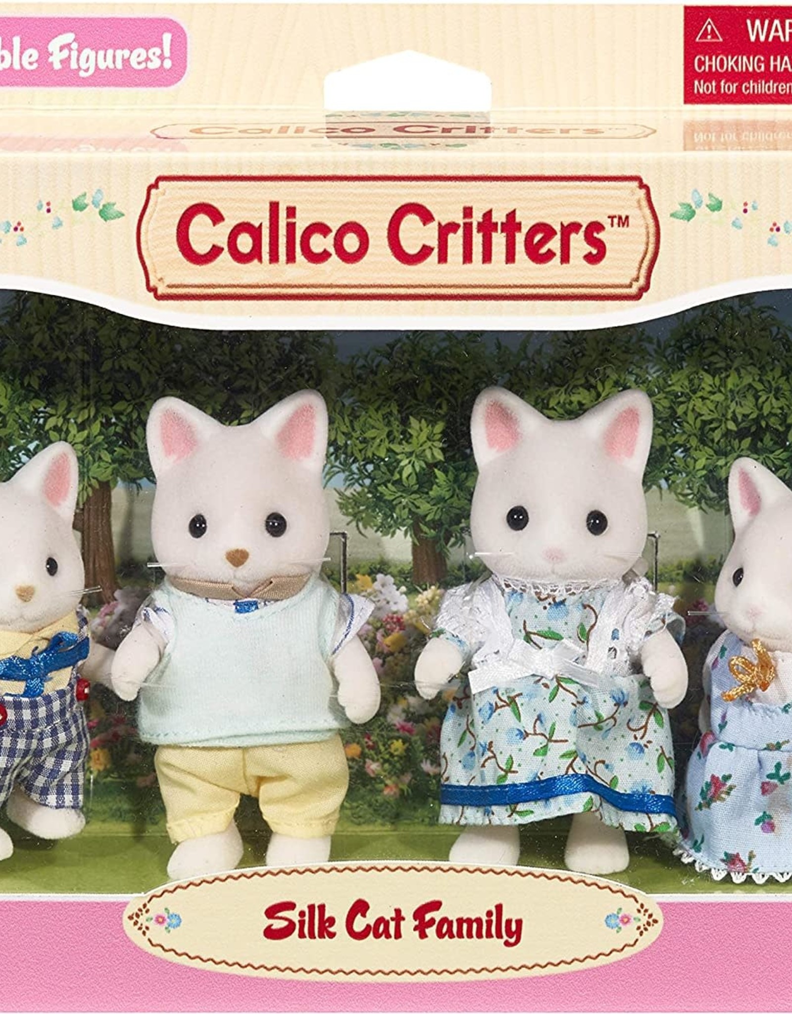Calico Critters CC Silk Cat Family