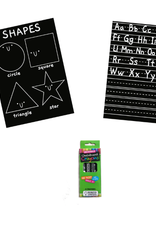 Imagination Starters Chalkboard Mini Mat Letters/Shapes Set