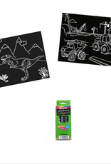 Imagination Starters Chalkboard Mini Mat Dino/Truck Set