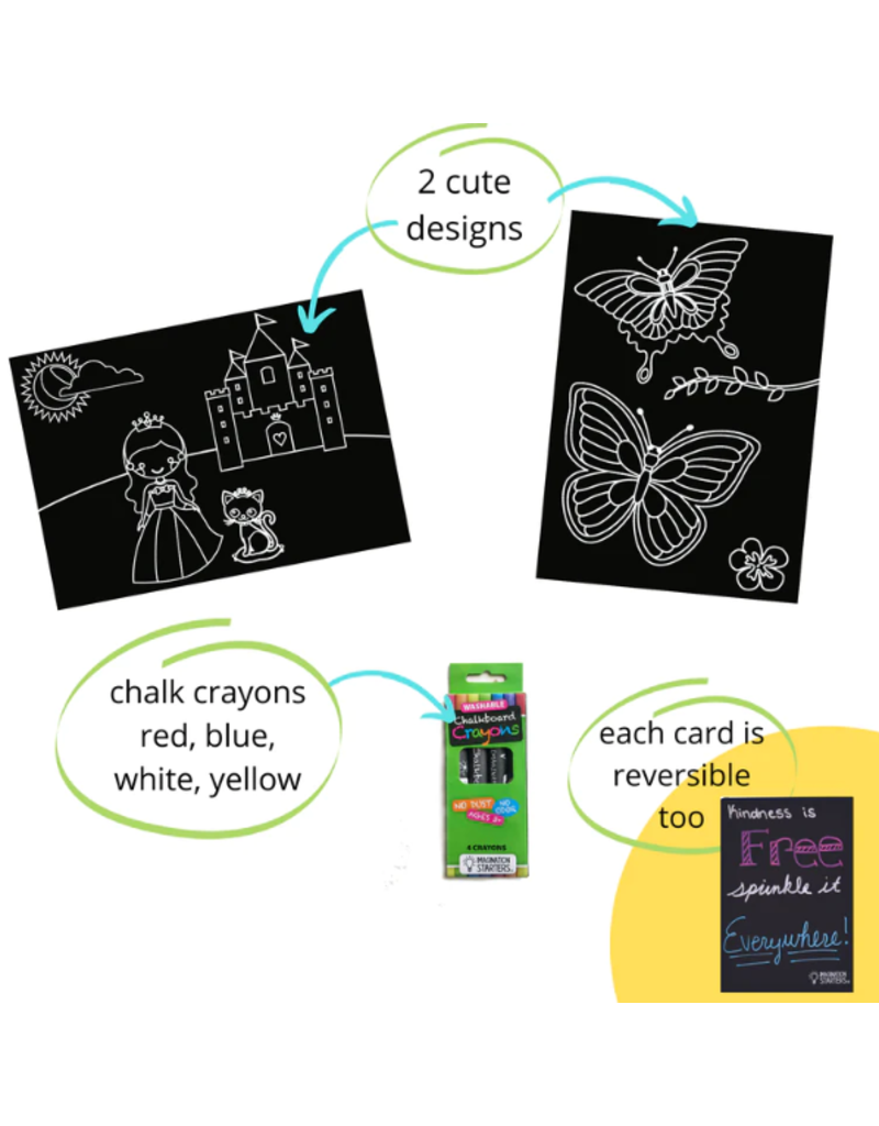 Imagination Starters Chalkboard Mini Mat Princess/Butterfly Set