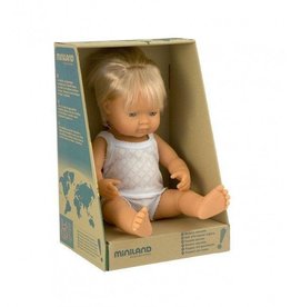 Miniland Baby Doll 38cm - Caucasian Boy