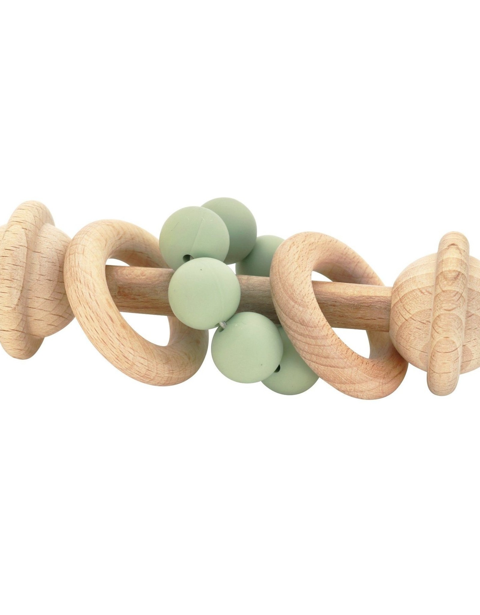 O.B Designs O.B Designs - Beechwood Silicone Toy Rattle Sage