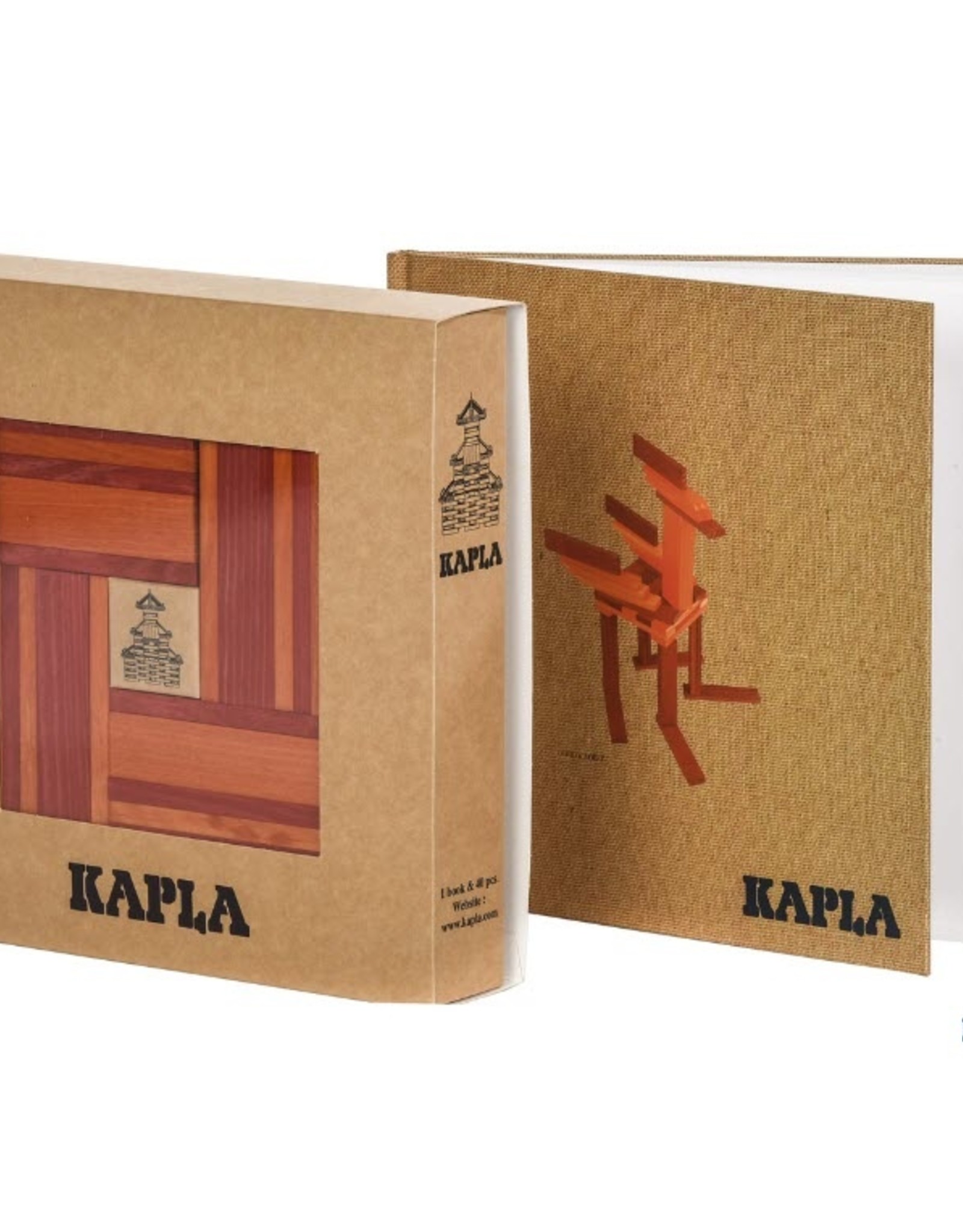 Kapla Kapla - Book & 40 Planks Colors Red/ Orange
