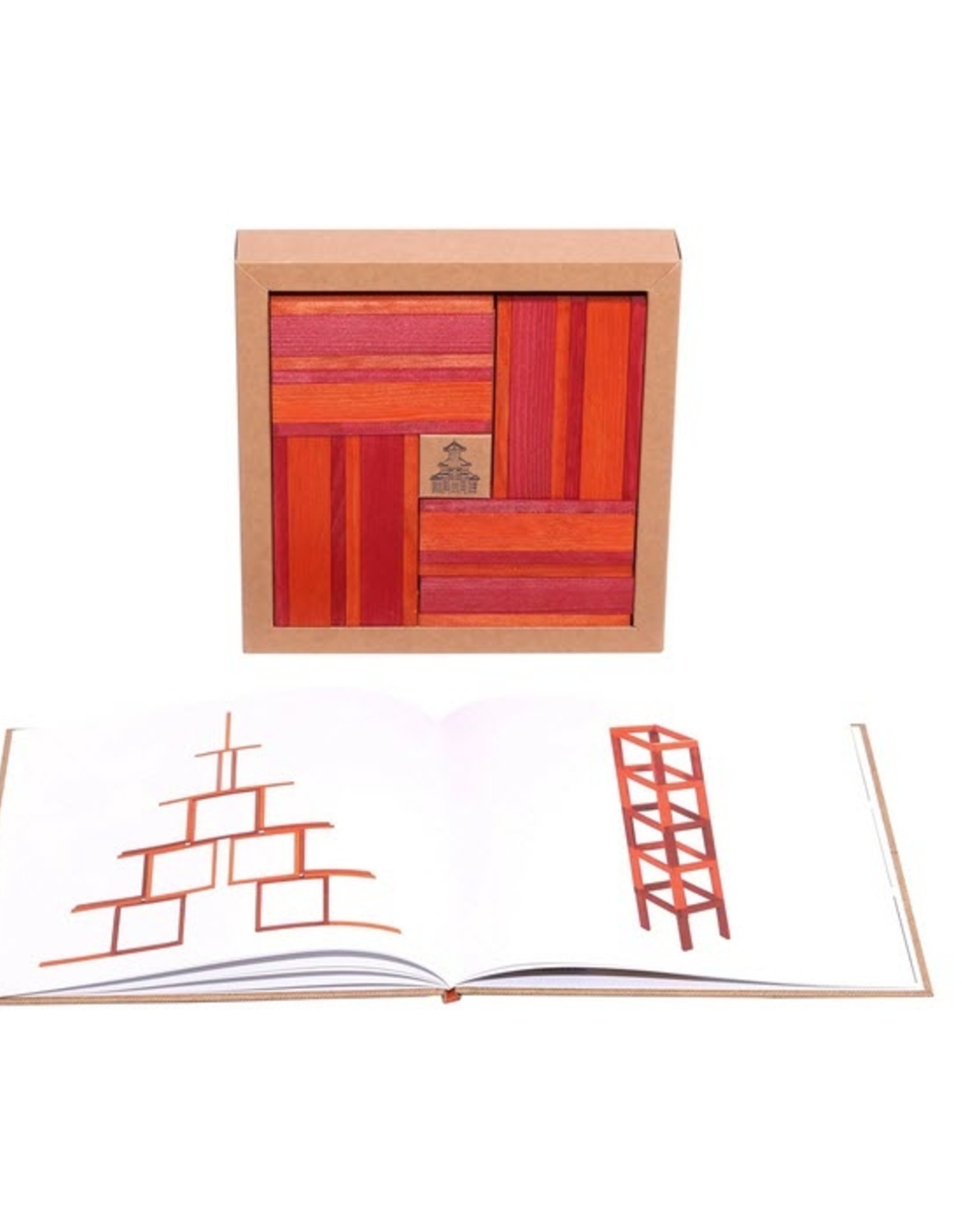 Kapla Kapla - Book & 40 Planks Colors Red/ Orange