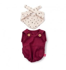 Miniland Miniland Dolls Outfit 38cm - Sand Romper & Bib Set