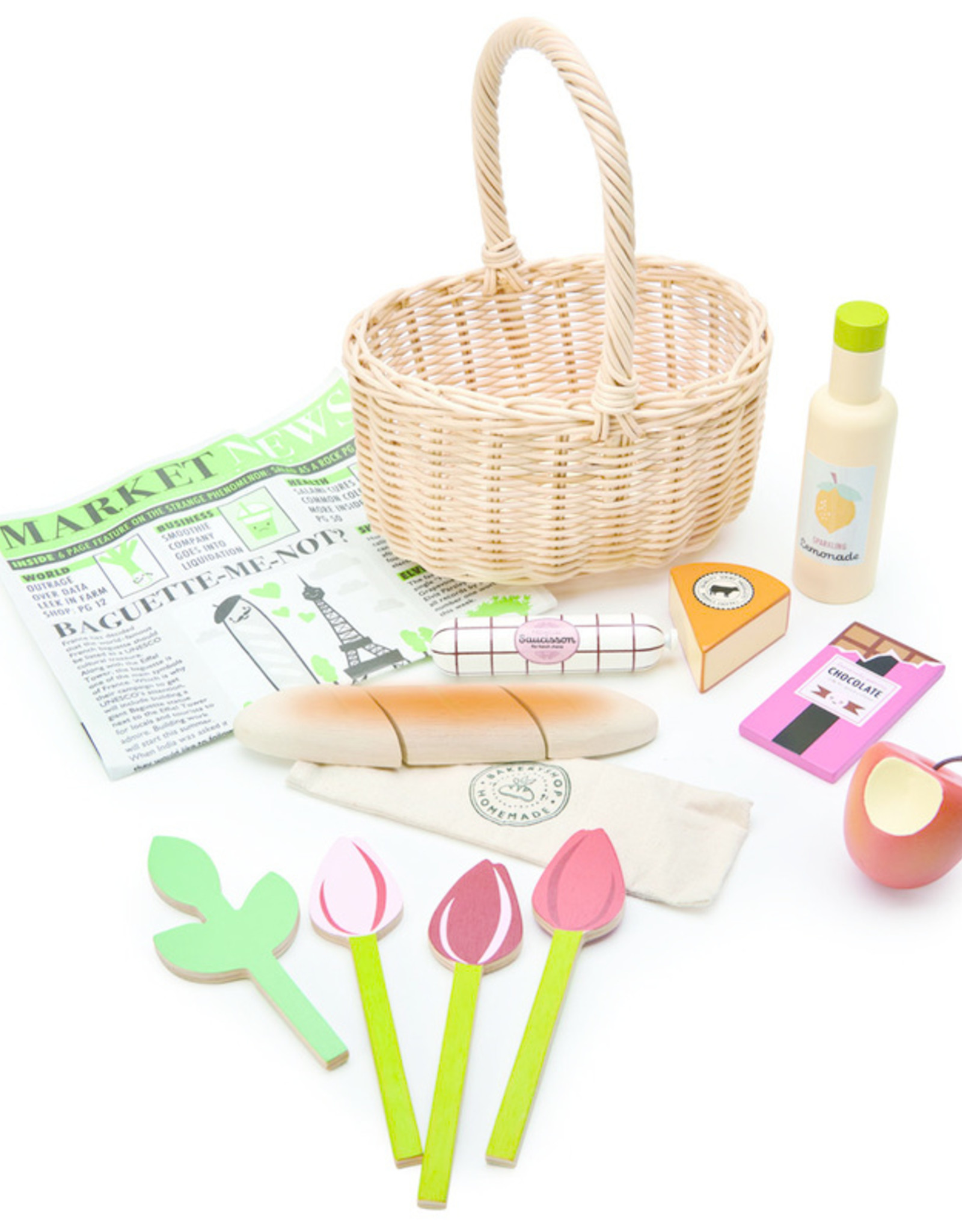 Tender Leaf Toys Tender  Leaf Toys - Wicker Shopping Basket Set