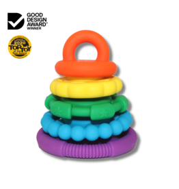 Jellystone Designs Jellystone - Rainbow Stacker & Teether Toy Rainbow Bright