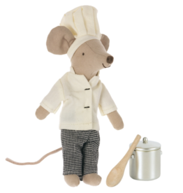 Maileg Maileg - Chef Mouse With Pot & Spoon