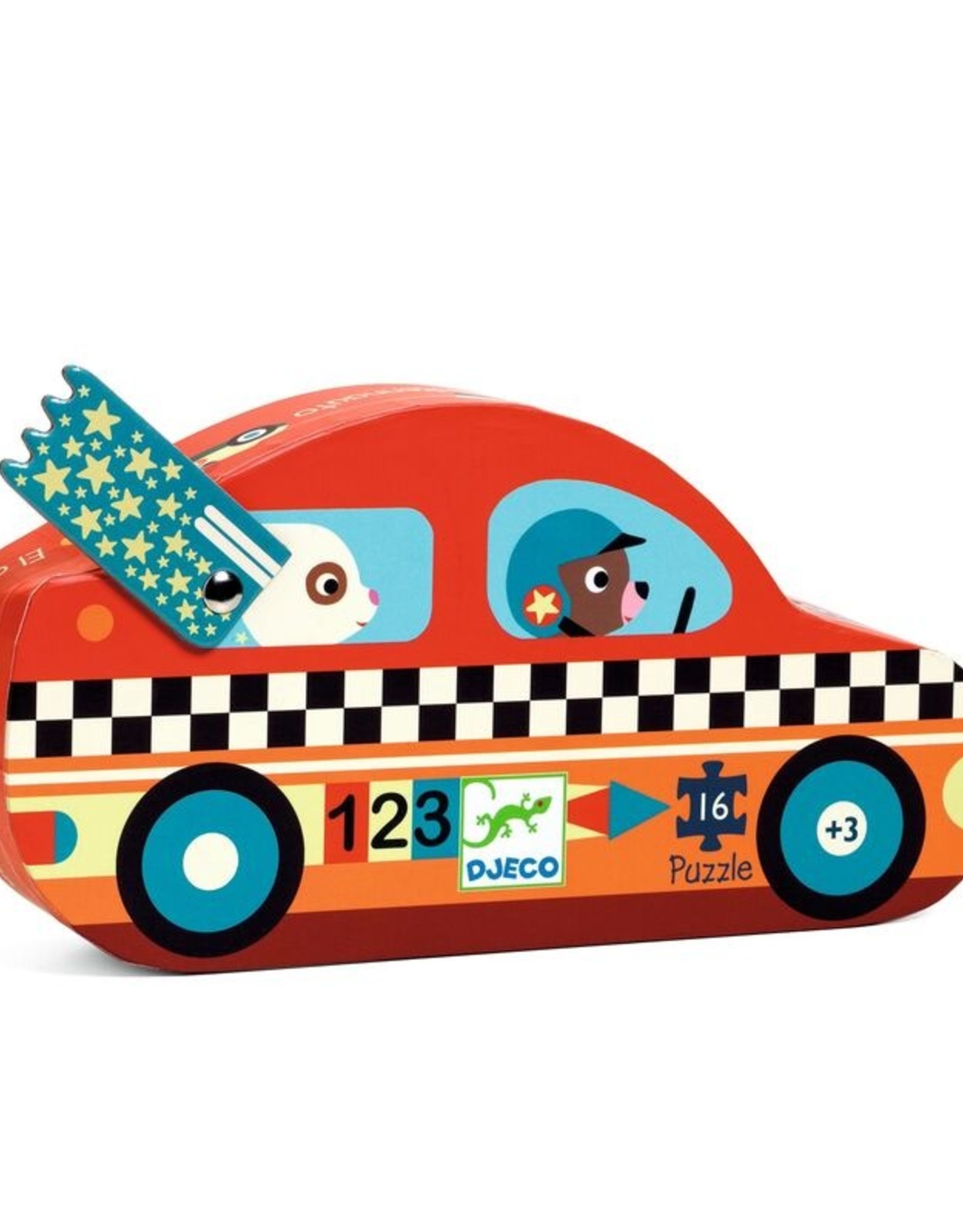 Djeco Djeco - The Racing Car Puzzle 16pce