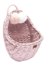 Lilu Lilu - Wicker Wall Basket Dusty Pink