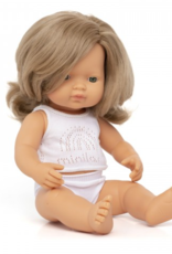 Miniland Miniland Baby Doll  -Dark  Blond  38cm  Caucasian doll