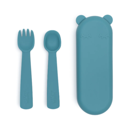 We  Might Be Tiny We Might Be Tiny - Feedie Fork & Spoon Set Blue Dusk