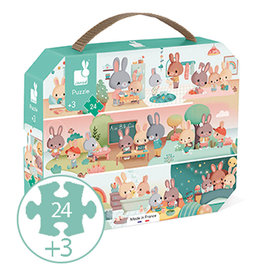 Janod Janod - Rabbits Day Puzzle 24pce