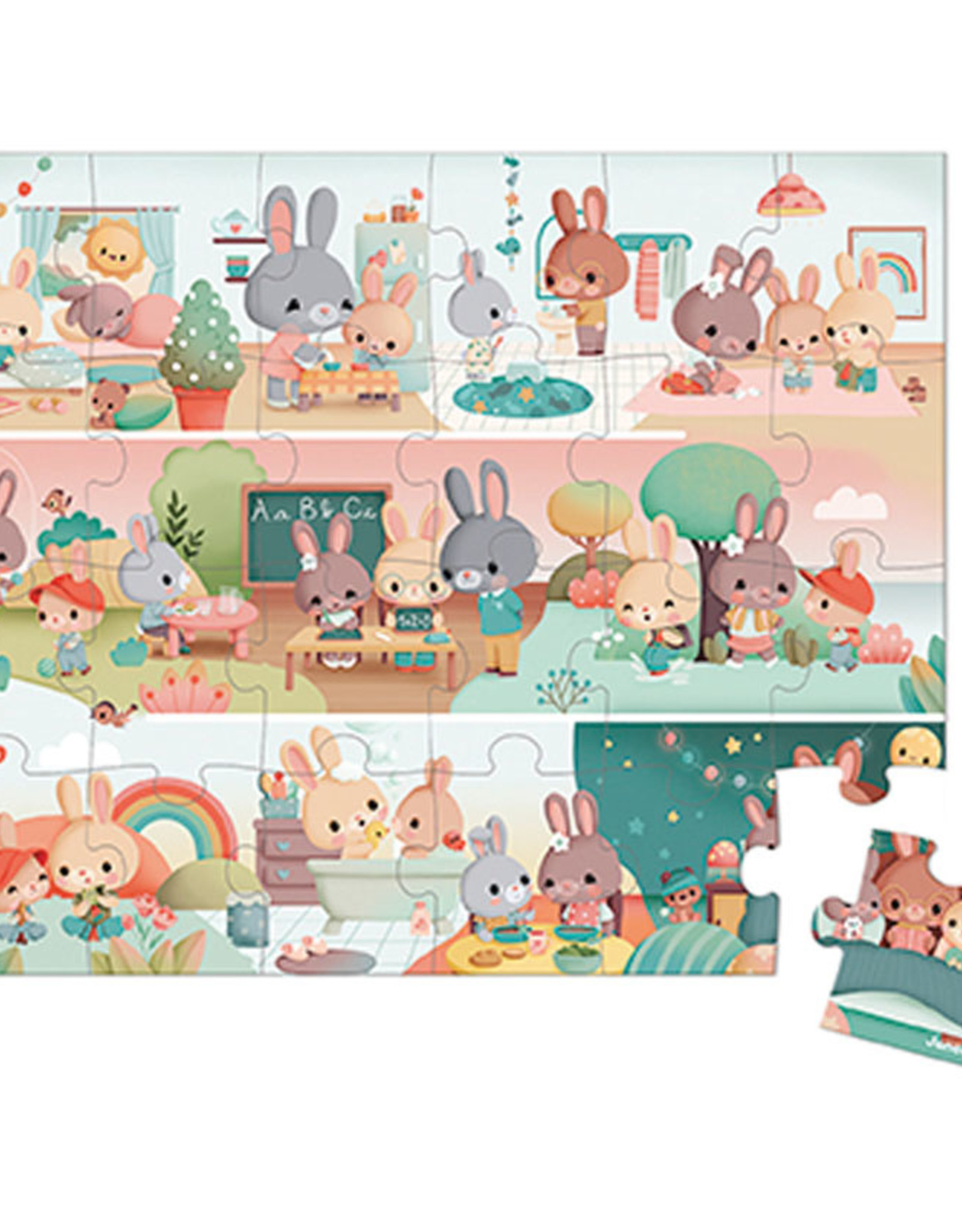 Janod Janod - Rabbits Day Puzzle 24pce
