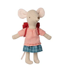 Maileg Maileg - Tricycle Mouse Big Sister With Red Bag