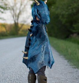 Great Pretenders Great Pretenders - Starry Night Teal & Gold Dragon Cape Size 5-6