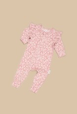 Huxbaby Huxbaby - Smile Floral Zip Romper Dusty Rose