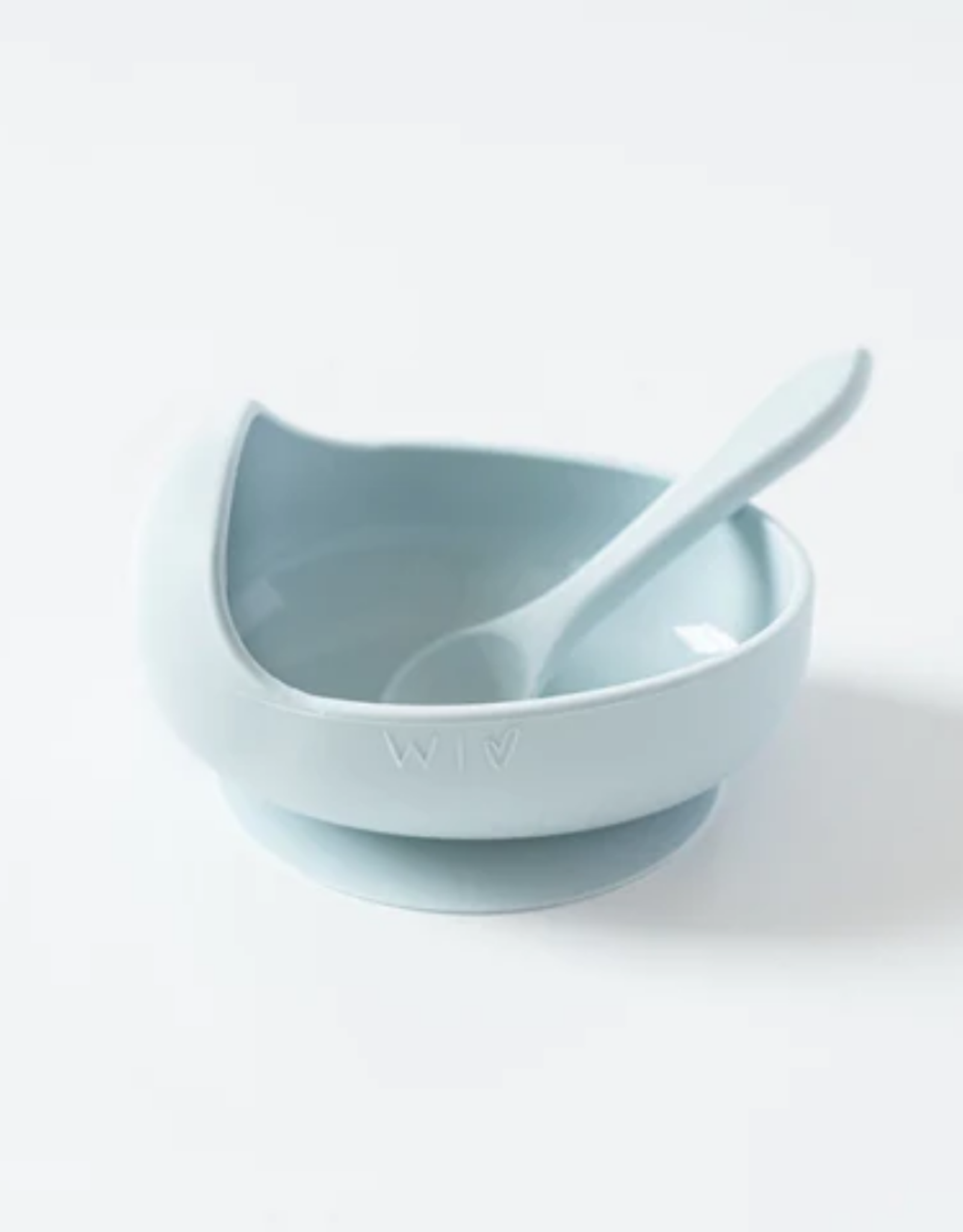 Wild Indiana Wild Indiana - Silicone Baby Bowl & Spoon Set Duck Blue