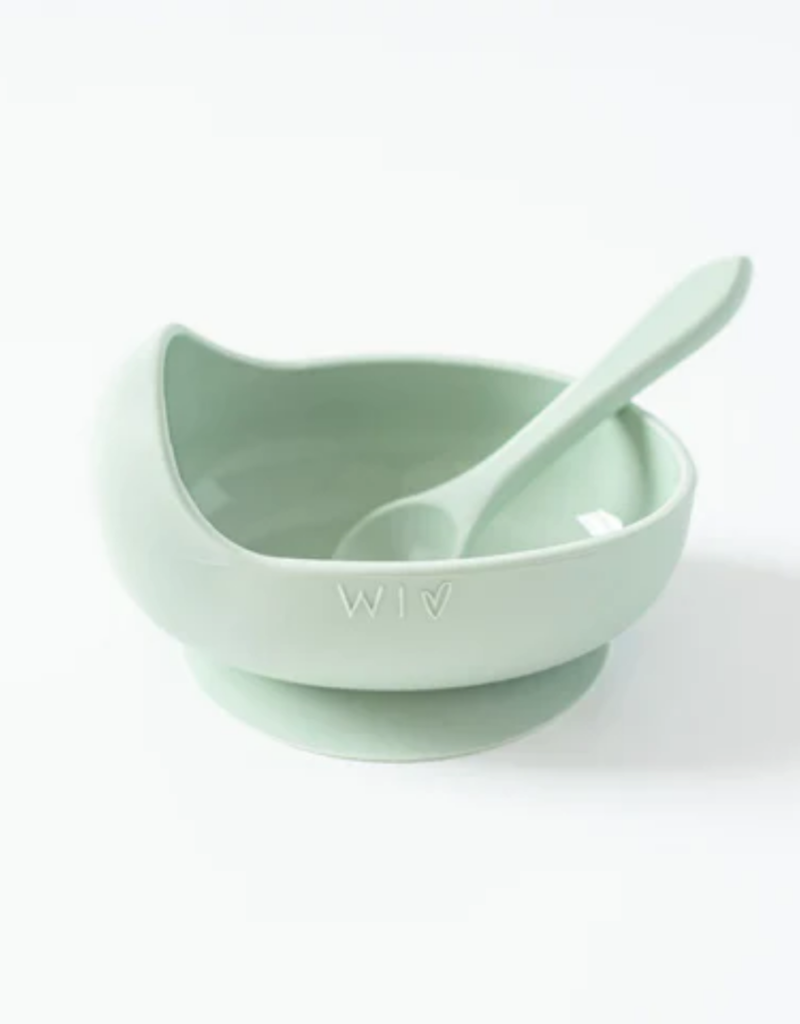 Wild Indiana Wild Indiana - Silicone Baby Bowl & Spoon Set Sage