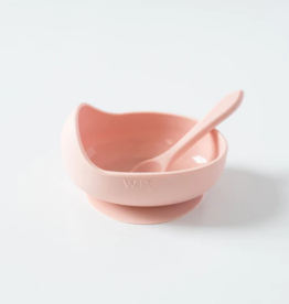 Wild Indiana Wild Indiana - Silicone Baby Bowl and Spoon Blush