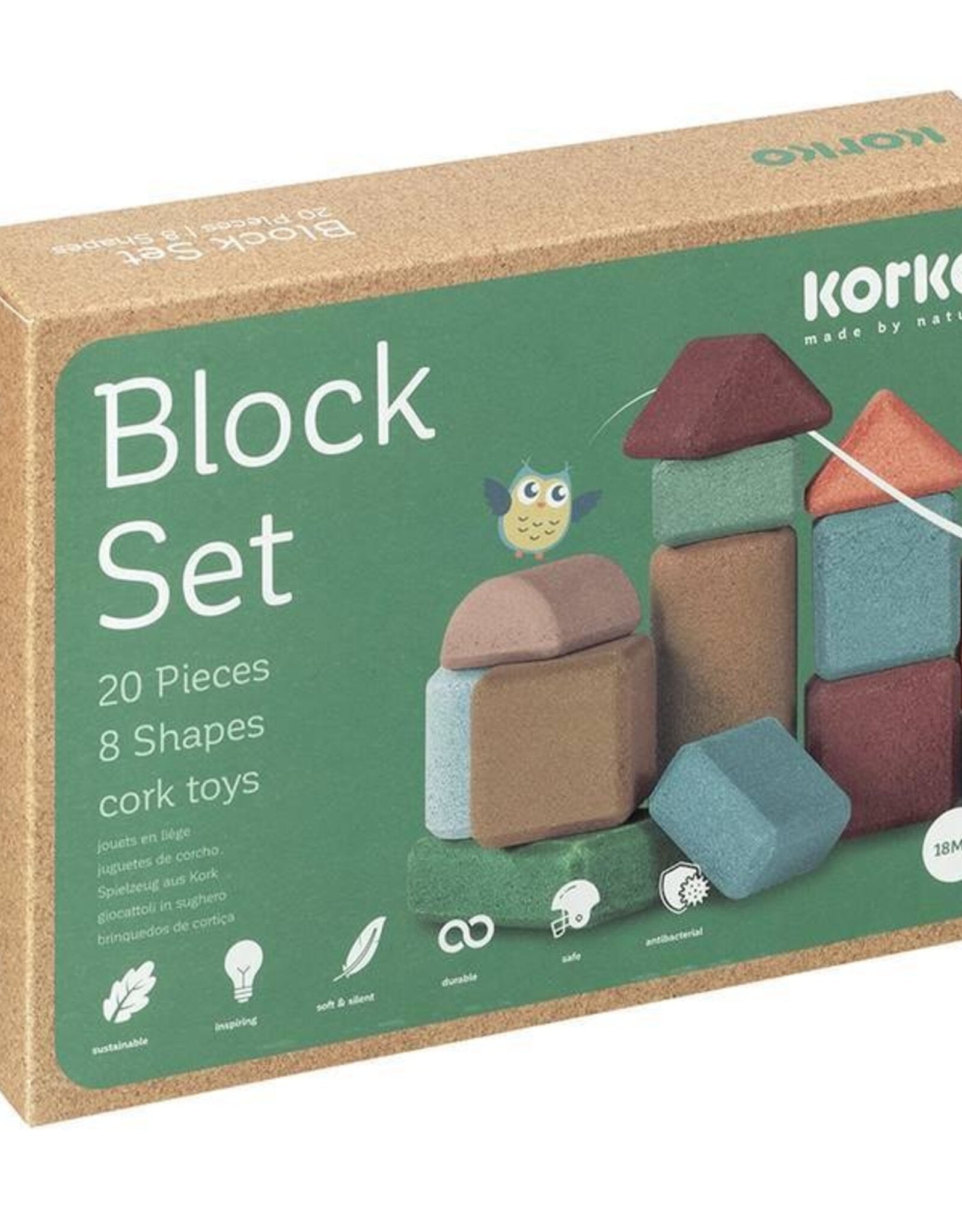 Korko Korko Small Architects - Cork Block Set 20 Pieces