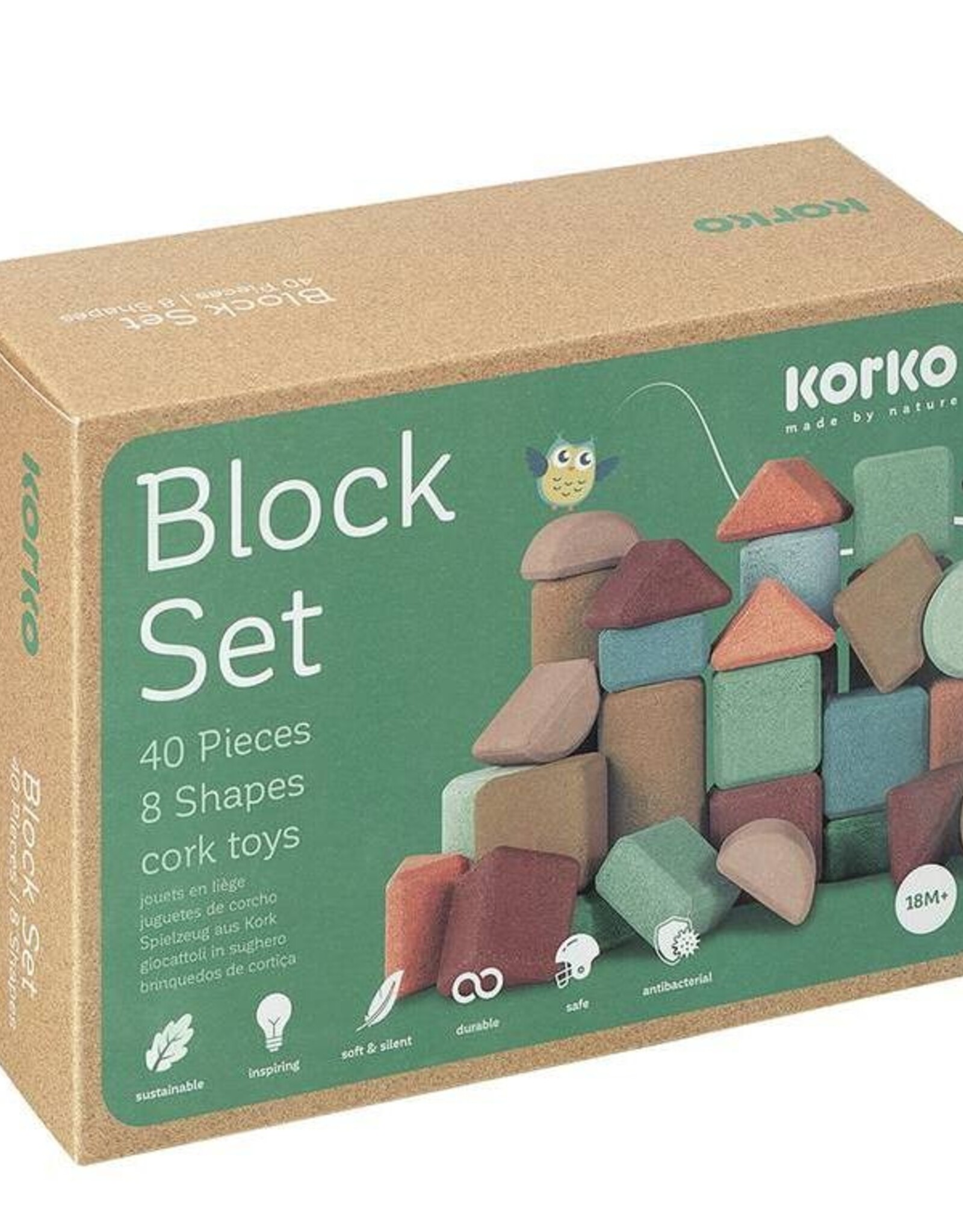 Korko Korko Tall Architects - Cork Block Set 40 Pieces