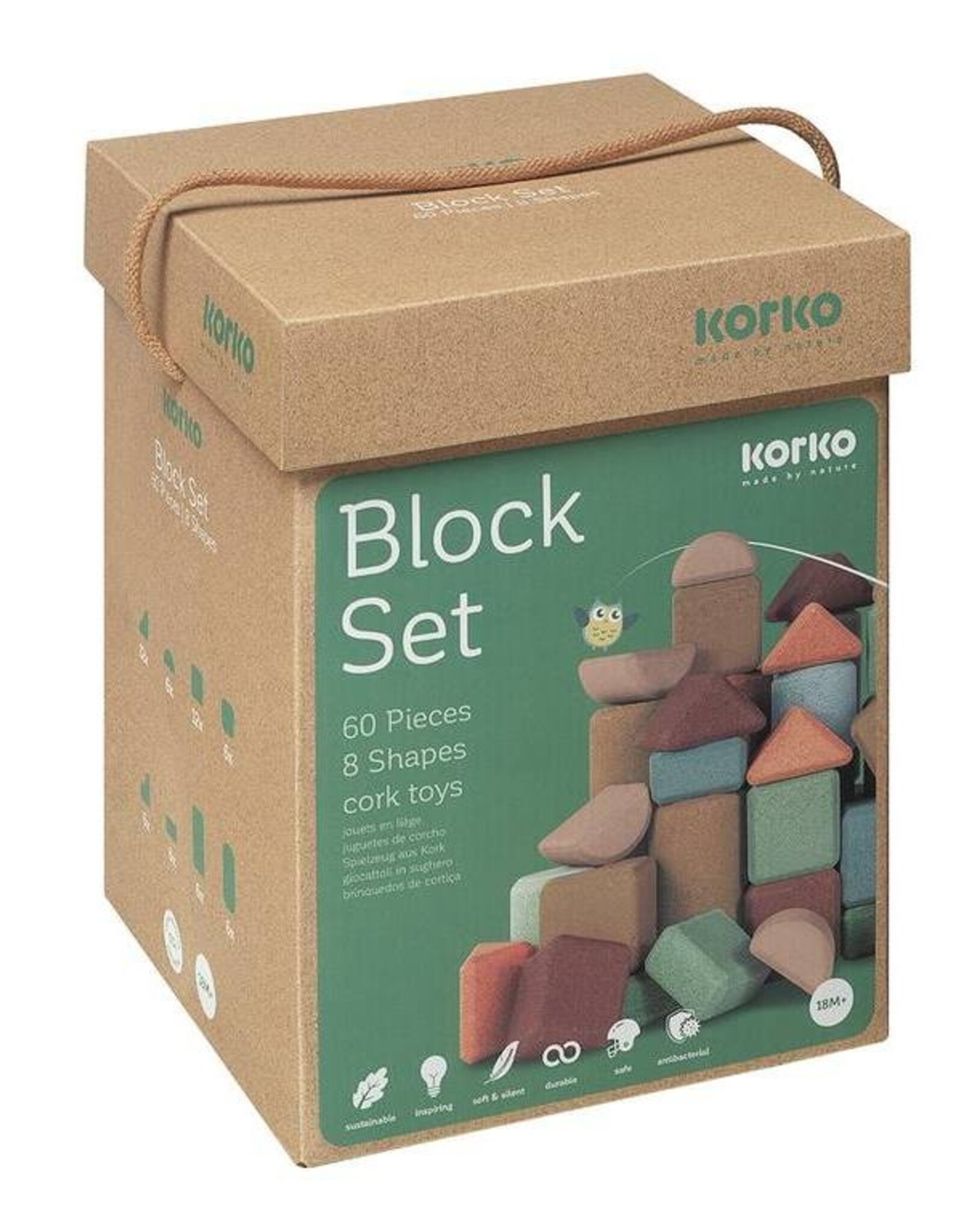 Korko Korko Giant Architects - Cork Block Set 60 Pieces