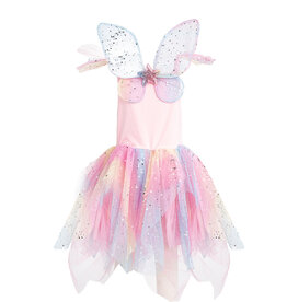 Great Pretenders Great Pretenders - Rainbow Fairy Dress With Wings Size 5-6