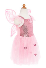 Great Pretenders Great Pretenders - Pink Sequins Butterfly Dress & Wings  Size 5-7