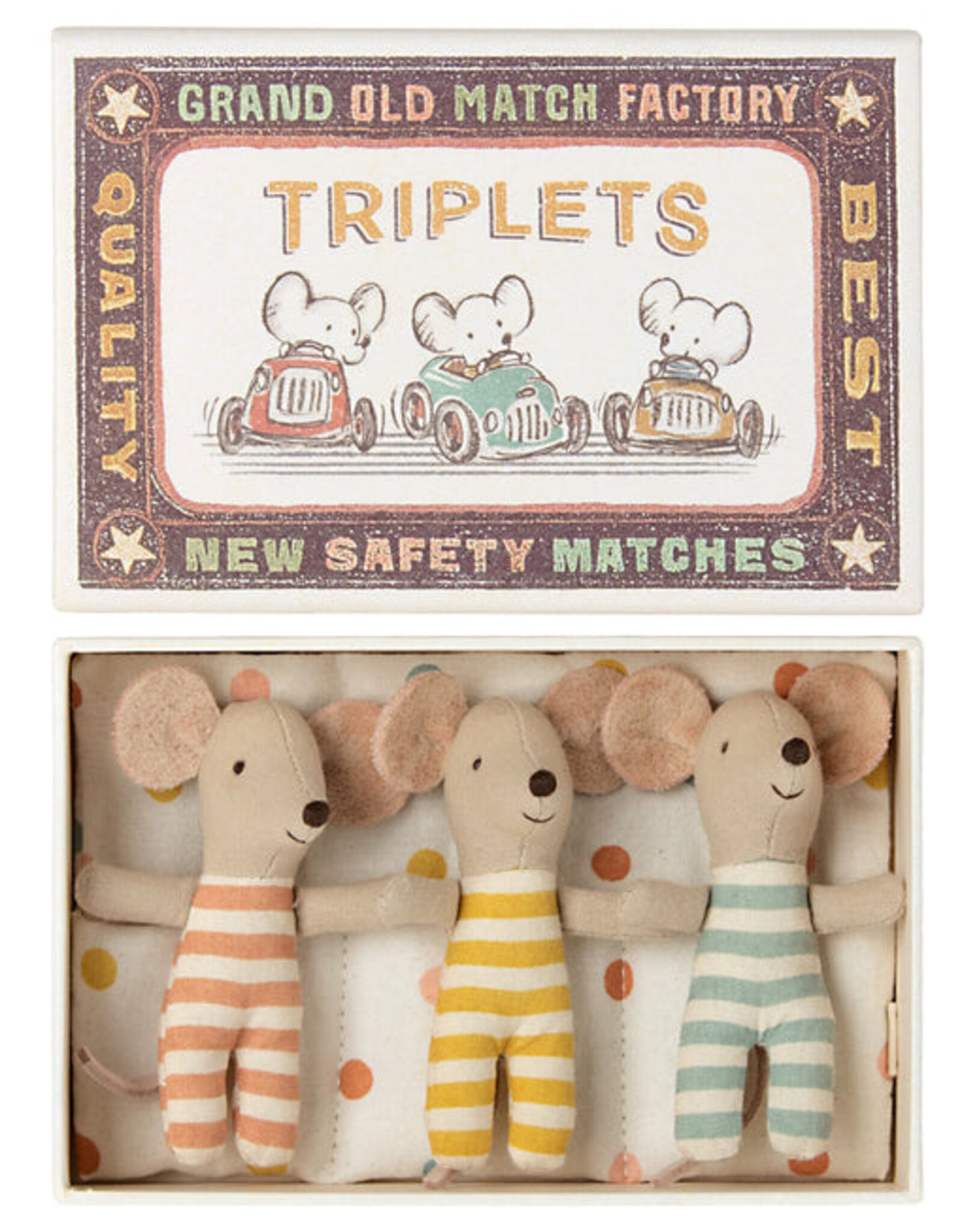 Maileg Maileg - Triplets,  Baby Mice In Box 2023