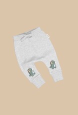 Huxbaby Huxbaby - Furry Dino Drop Crotch Pant Grey Marle