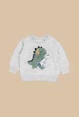 Huxbaby Huxbaby - Furry Dino Sweatshirt Grey Marle