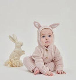 Aster & Oak Aster & Oak - Mauve Bunny Knit Romper