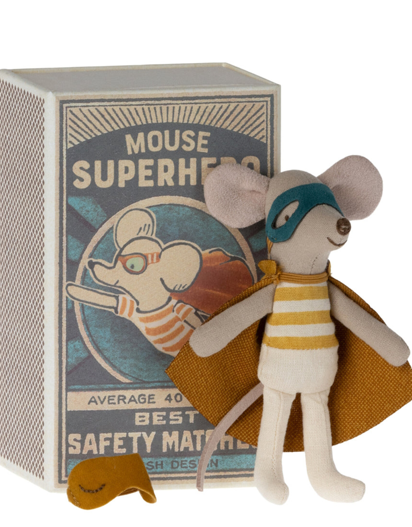 Maileg Maileg - Super Hero Mouse In Matchbox