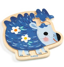 Djeco Djeco - Hedgehog Wooden Jigsaw Puzzle 9pce