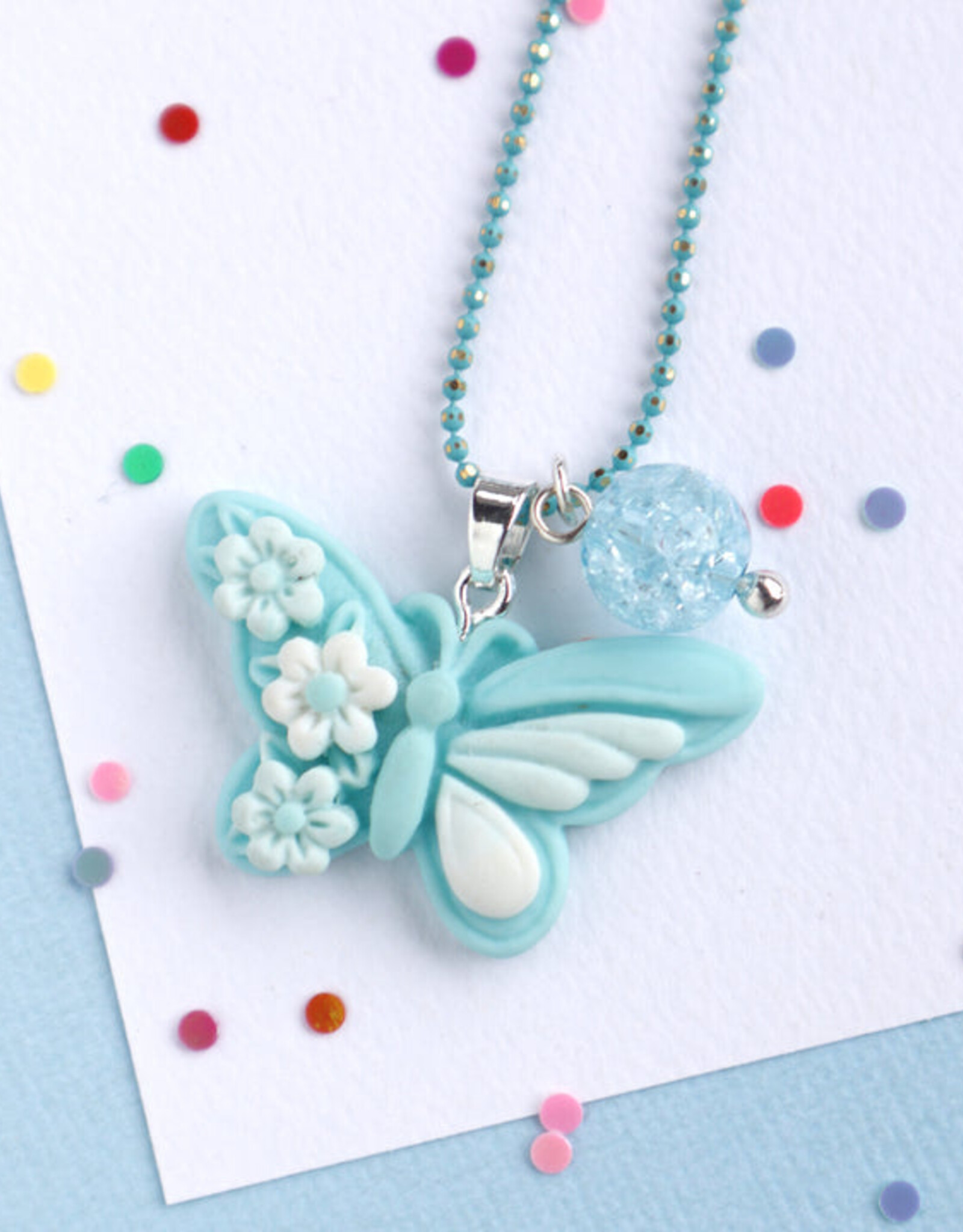 Mon Coco Mon Coco  - Mint Butterfly  Necklace